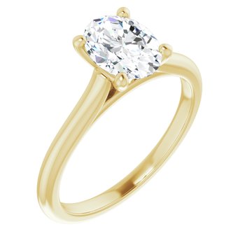 The Aria 1.00ct Oval cut Lab Grown Diamond Solitaire Engagement Ring