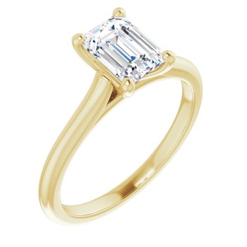 The Aria 1.00ct Emerald cut Lab Grown Diamond Solitaire Engagement Ring