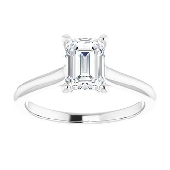 The Aria 1.00ct Emerald cut Lab Grown Diamond Solitaire Engagement Ring