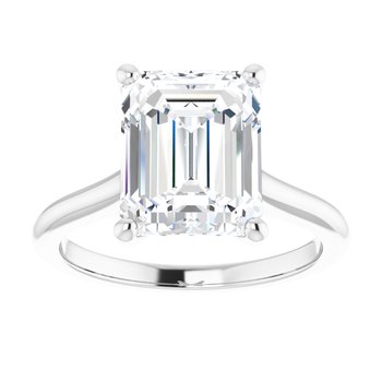 The Aria 3.00ct Emerald cut Lab Grown Diamond Solitaire Engagement Ring