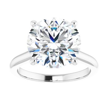 The Aria 5.00ct Round cut Lab Grown Diamond Solitaire Engagement Ring