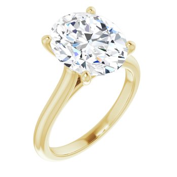 The Aria 3.00ct Oval cut Lab Grown Diamond Solitaire Engagement Ring