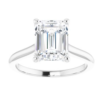 The Aria 2.00ct Emerald cut Lab Grown Diamond Solitaire Engagement Ring