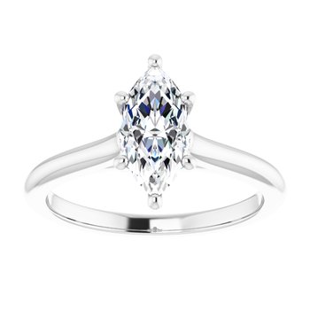 The Aria 1.00ct Marquise cut Lab Grown Diamond Solitaire Engagement Ring