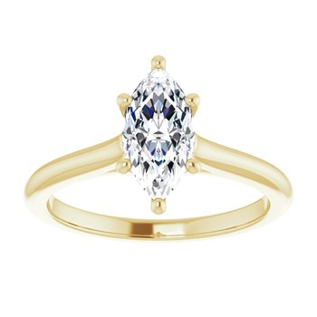 The Aria 1.00ct Marquise cut Lab Grown Diamond Solitaire Engagement Ring