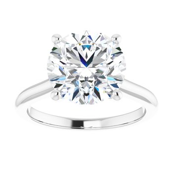 The Aria 4.00ct Round cut Lab Grown Diamond Solitaire Engagement Ring