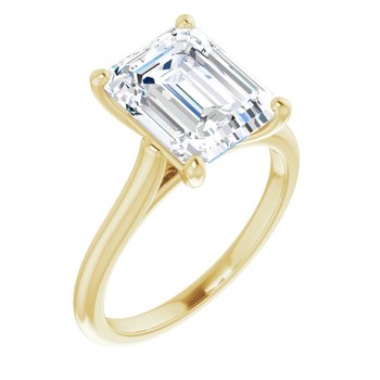 The Aria 3.00ct Emerald cut Lab Grown Diamond Solitaire Engagement Ring