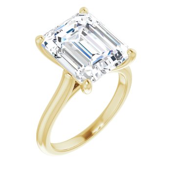 The Aria 5.00ct Emerald cut Lab Grown Diamond Solitaire Engagement Ring