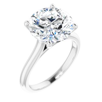 The Aria 5.00ct Round cut Lab Grown Diamond Solitaire Engagement Ring