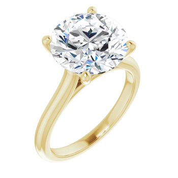 The Aria 5.00ct Round cut Lab Grown Diamond Solitaire Engagement Ring