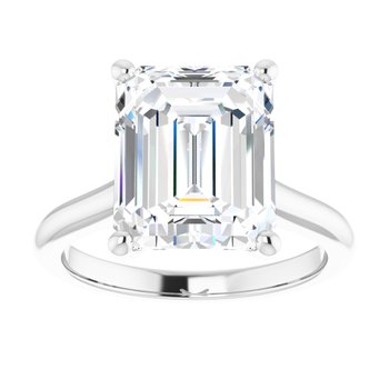 The Aria 4.00ct Emerald cut Lab Grown Diamond Solitaire Engagement Ring