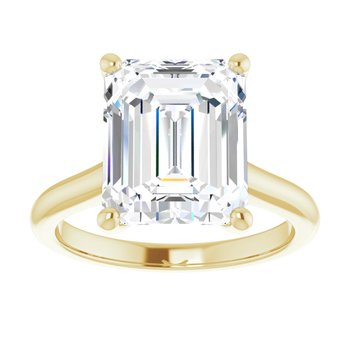 The Aria 4.00ct Emerald cut Lab Grown Diamond Solitaire Engagement Ring