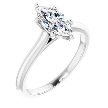 The Aria 1.00ct Marquise cut Lab Grown Diamond Solitaire Engagement Ring