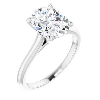 The Aria 2.00ct Oval cut Lab Grown Diamond Solitaire Engagement Ring