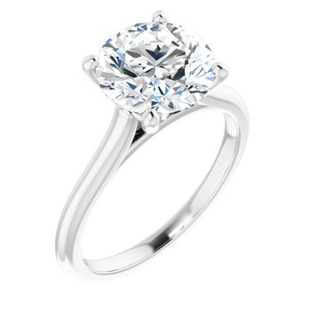 The Aria 3.00ct Round cut Lab Grown Diamond Solitaire Engagement Ring