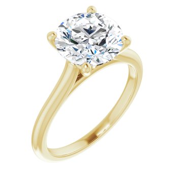 The Aria 3.00ct Round cut Lab Grown Diamond Solitaire Engagement Ring