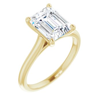 The Aria 2.00ct Emerald cut Lab Grown Diamond Solitaire Engagement Ring