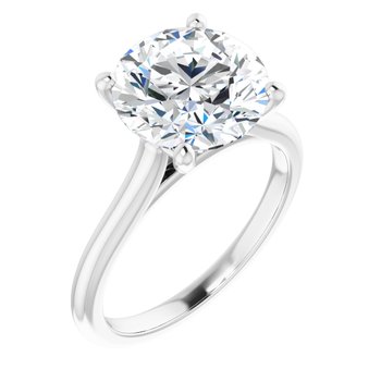 The Aria 4.00ct Round cut Lab Grown Diamond Solitaire Engagement Ring