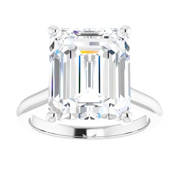 The Aria 5.00ct Emerald cut Lab Grown Diamond Solitaire Engagement Ring