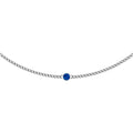 4mm Round cut Lab Grown Gemstone Curb Necklace in 14k Gold