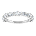 2.25ct Oval cut Lab Grown Diamond Half Eternity Ring