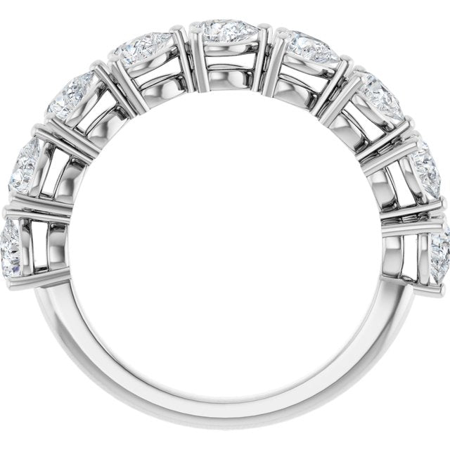 1.80ct Pear cut Lab Grown Diamond Half Eternity Ring