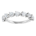 1.80ct Pear cut Lab Grown Diamond Half Eternity Ring