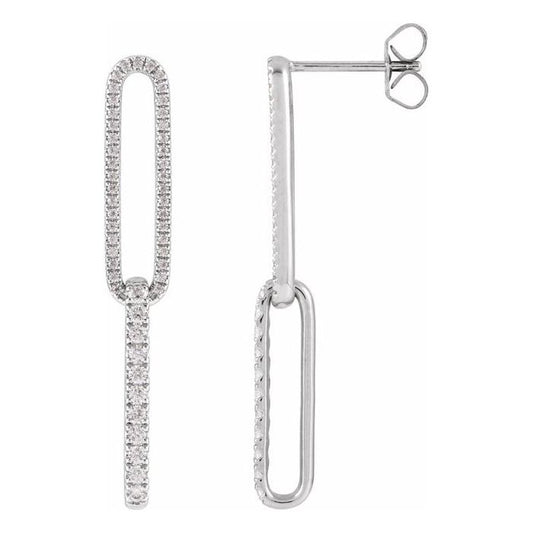 0.50ct Lab Grown Diamond Large Link Earrings