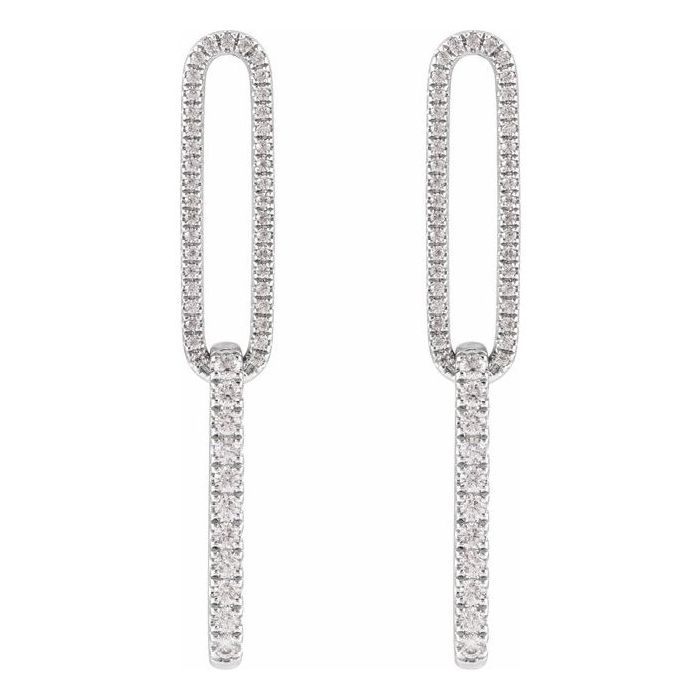 0.50ct Lab Grown Diamond Large Link Earrings