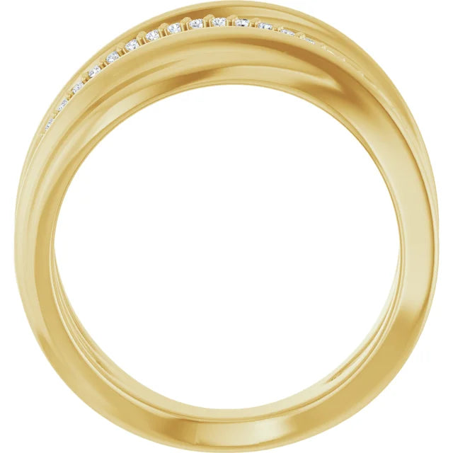 Accented Freeform Lab Grown Diamond Ring