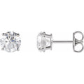 2.00ct Lab Grown Diamond Round Basket Style Earrings