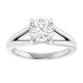The Selena 1.06ct Round cut Lab Grown Diamond Split Shoulder Solitaire Engagement Ring
