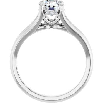 The Selena 1.06ct Round cut Lab Grown Diamond Split Shoulder Solitaire Engagement Ring