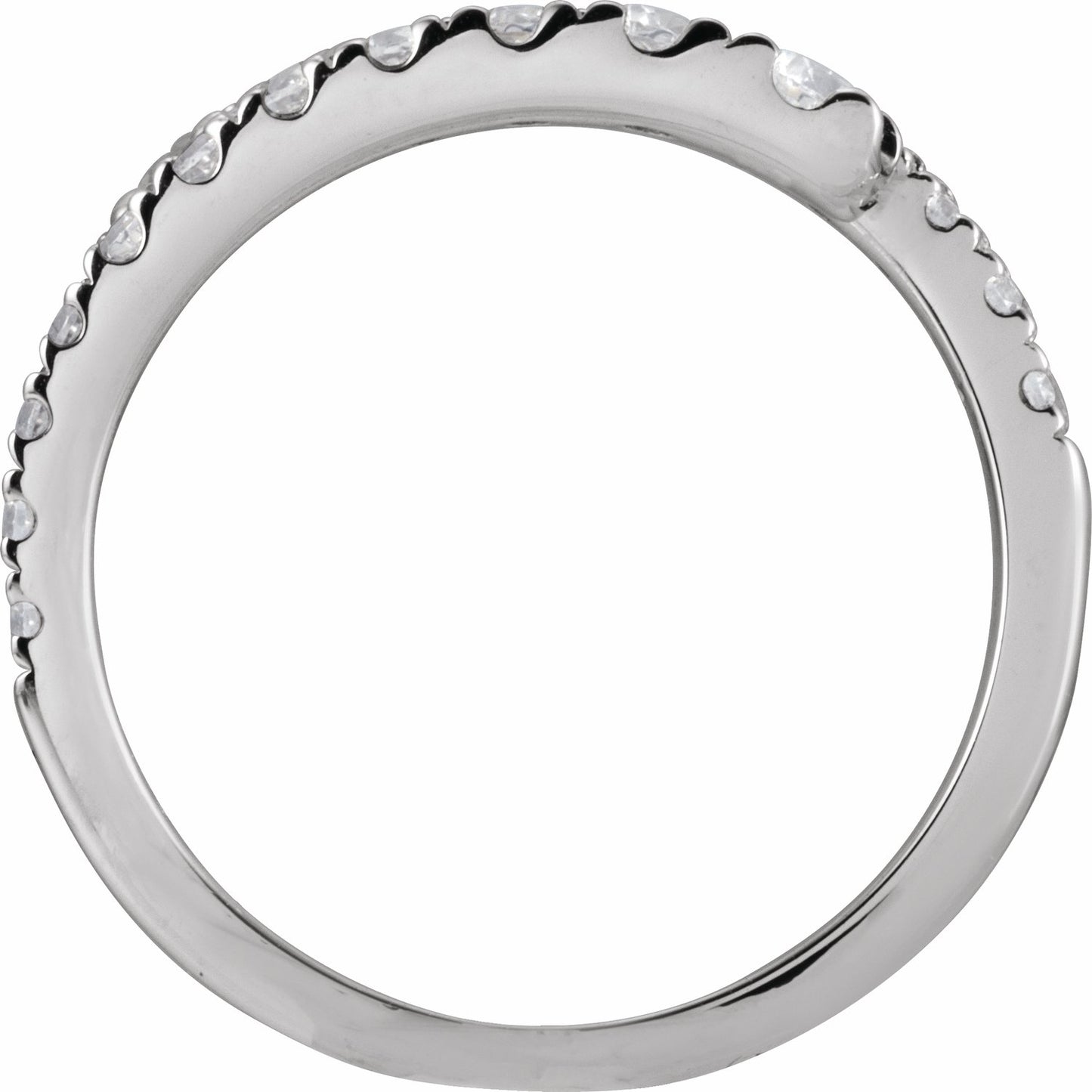 0.90ct Lab Grown Diamond Open Bypass Ring