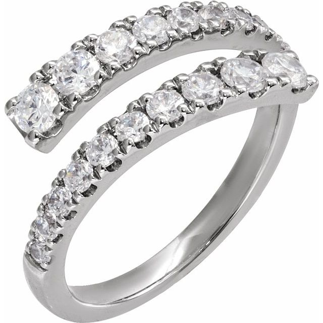 0.90ct Lab Grown Diamond Open Bypass Ring