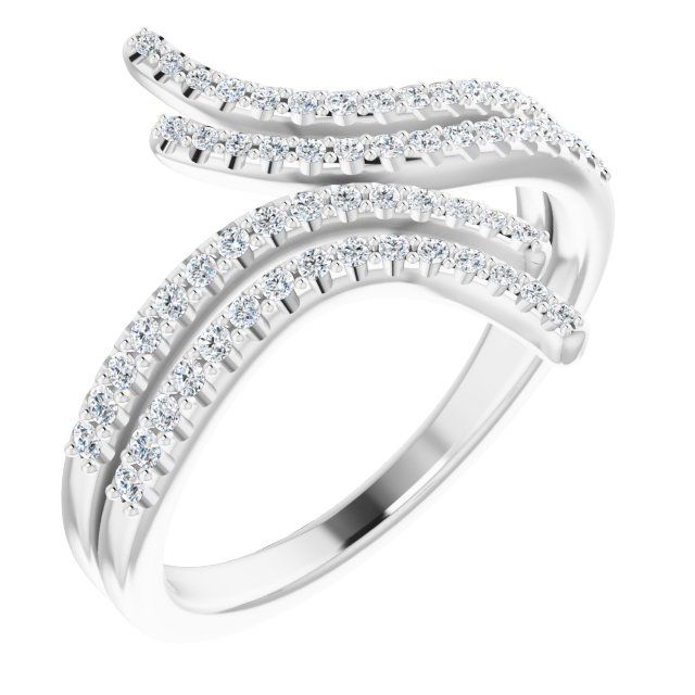 0.25ct Lab Grown Diamond Double Bypass Ring