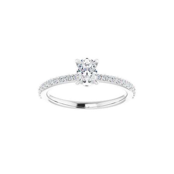 The Harriet 0.72ctw Oval cut Lab Grown Diamond Engagement Ring