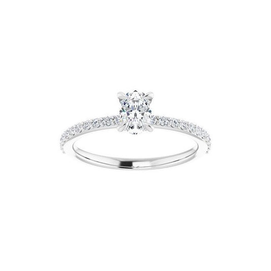 The Harriet 0.72ctw Oval cut Lab Grown Diamond Engagement Ring