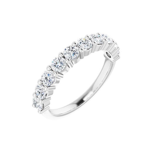 1.00ct Round Lab Grown Diamond Prong Set Half Eternity