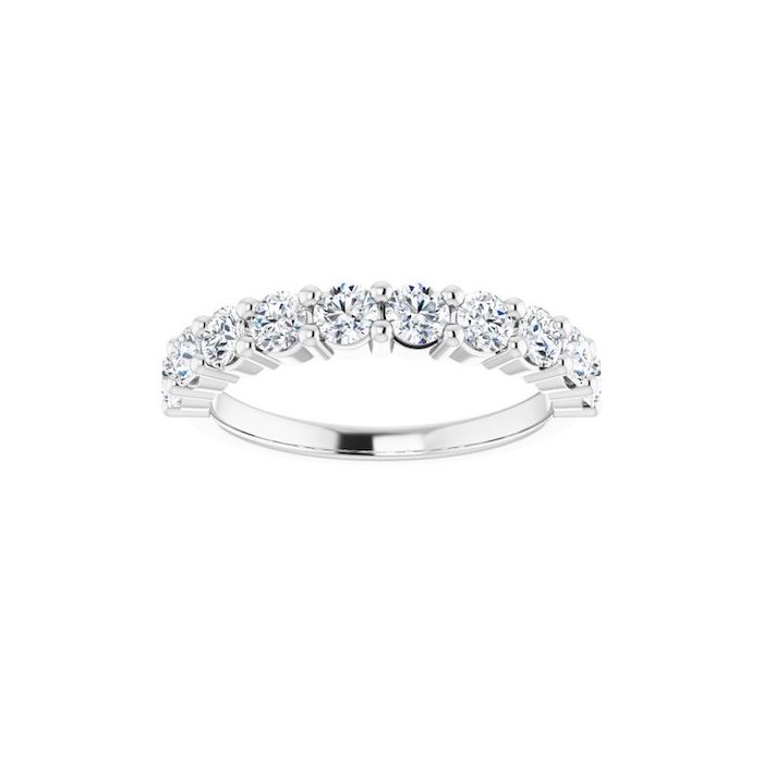 1.00ct Round Lab Grown Diamond Prong Set Half Eternity