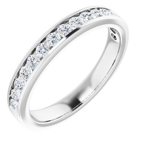 0.50ct Round Lab Grown Diamond Channel Set Half Eternity