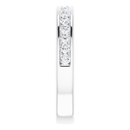 0.50ct Round Lab Grown Diamond Channel Set Half Eternity