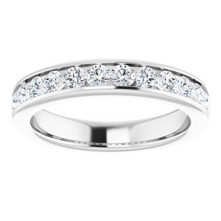 0.75ct Round Lab Grown Diamond Channel Set Half Eternity