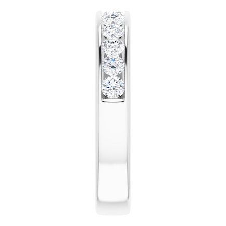 0.75ct Round Lab Grown Diamond Channel Set Half Eternity