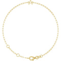 Plain Initial Paperclip Bracelet in 14k Solid Gold