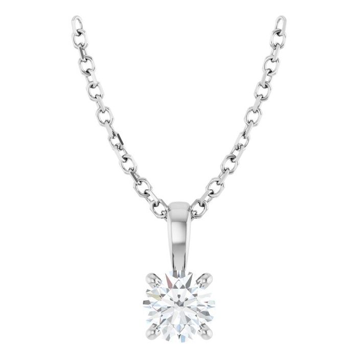 0.50ct Lab Grown Diamond Solitaire Necklace in 14k Gold