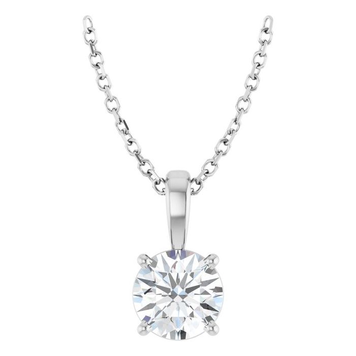 1.00ct Lab Grown Diamond Solitaire Necklace in 14k Gold