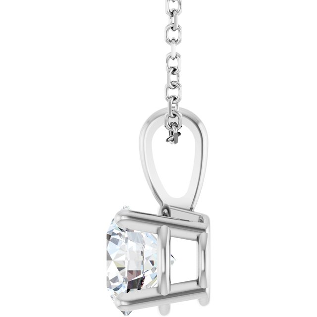 1ct Lab Grown Diamond Solitaire Necklace in 14k White Gold