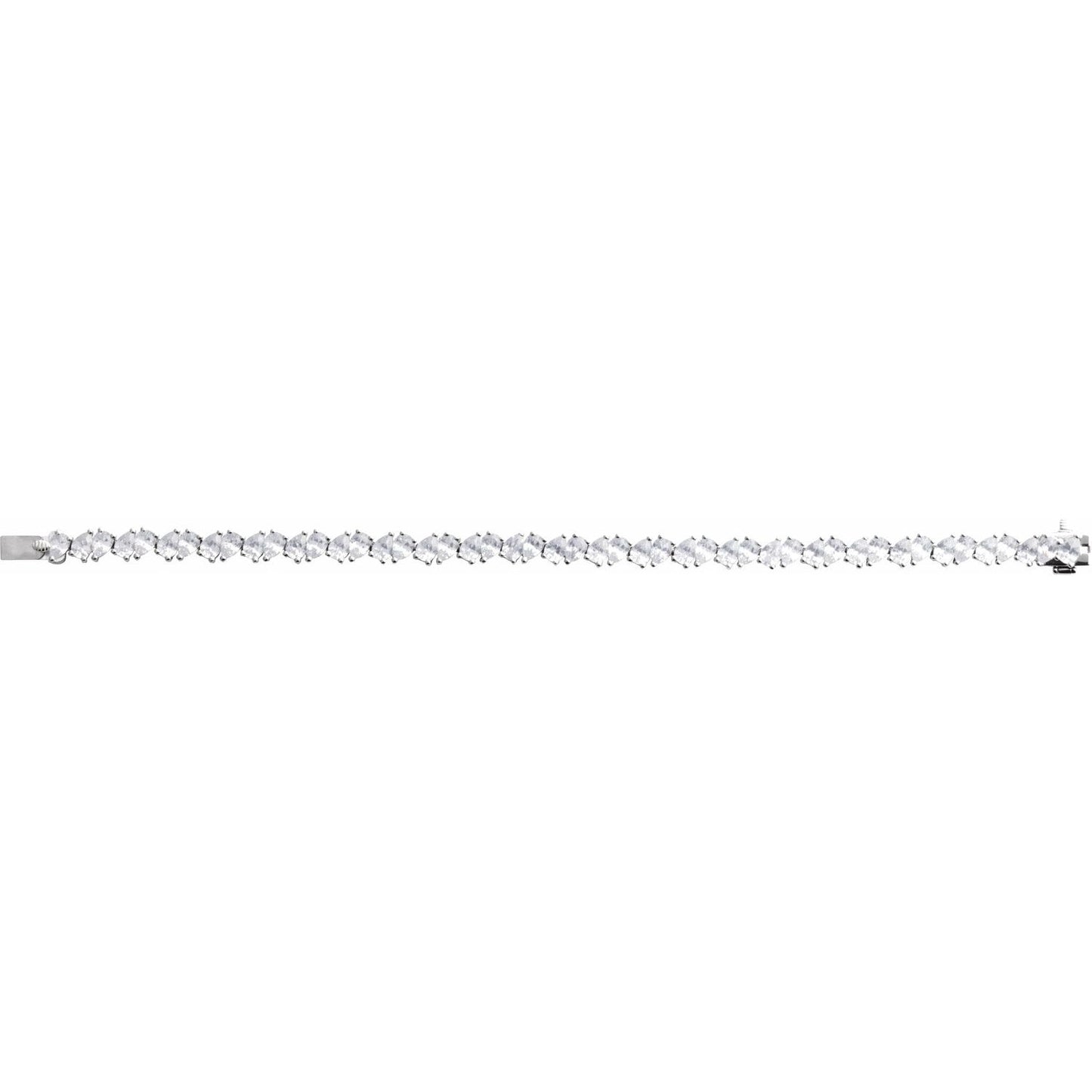 9.50ct Lab Grown Diamond Double Pears Tennis Bracelet in 14k Gold