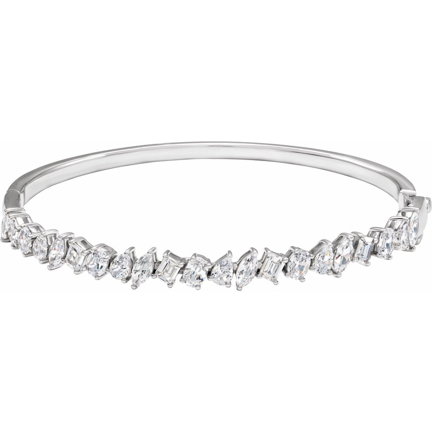 4.50ct Lab Grown Diamond Multishape Bangle in 14k Gold